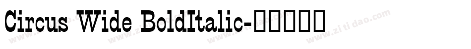 Circus Wide BoldItalic字体转换